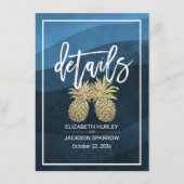 Informatie over bruiloft Goud-ananas Informatiekaartje (Voorkant)