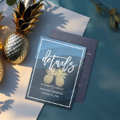Informatie over bruiloft Goud-ananas Informatiekaartje