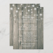 Informatie over bruiloft Mason Jar String Light Informatiekaartje (Voorkant / Achterkant)