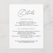 Informatie over bruiloft over e-mailberichten voor informatiekaartje (Voorkant)