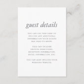 Informatie over Chic- en minimale blauwe bruiloft- Informatiekaartje (Voorkant)