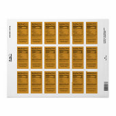 Informatie over de amberhoningvoeding etiket (Full Sheet)