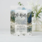 Informatie over de bruiloft in Amalfi Informatiekaartje (Staand voorkant)