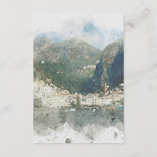 Informatie over de bruiloft in Amalfi Informatiekaartje (Achterkant)