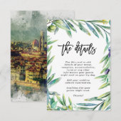 Informatie over de bruiloft van Florence Informatiekaartje (Voorkant / Achterkant)