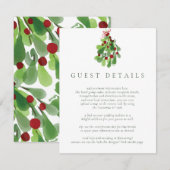 Informatie over de Christmas Mistletoe Informatiekaartje (Voorkant / Achterkant)