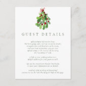 Informatie over de Christmas Mistletoe Informatiekaartje (Voorkant)