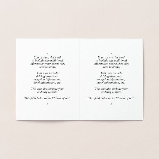 Informatie over de Echte gouden olievlek Folie Kaarten (Binnen)