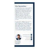 Informatie over de Financial Planner White & Blue  Reclamekaart (Achterkant)