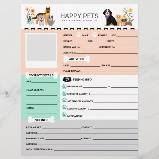 Informatie over de honden- en voetzoolzitting (Voorkant)