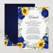 Informatie over de koninklijke blauwe zonnebloem - informatiekaartje (Voorkant / Achterkant)