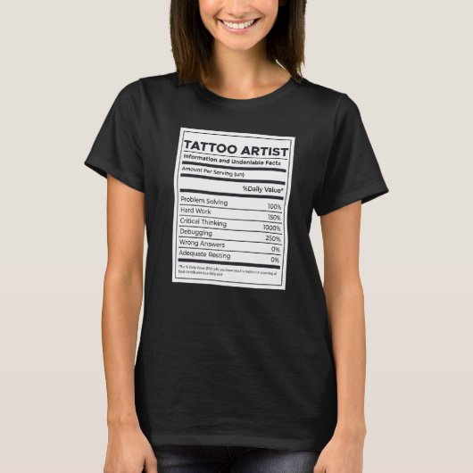 Informatie over de kunststofvoeding in de tattoo t-shirt (Voorkant)