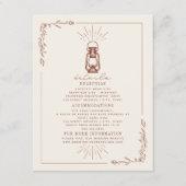 Informatie over de  Lantaarn Terracotta Wedding Informatiekaartje (Voorkant)