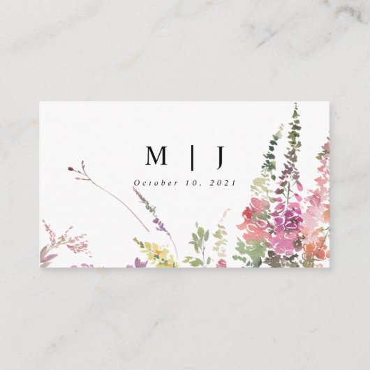 Informatie over de lente-weide wilde bloemen bruil informatiekaartje (Achterkant)