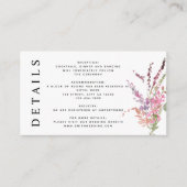 Informatie over de lente-weide wilde bloemen bruil informatiekaartje (Voorkant)