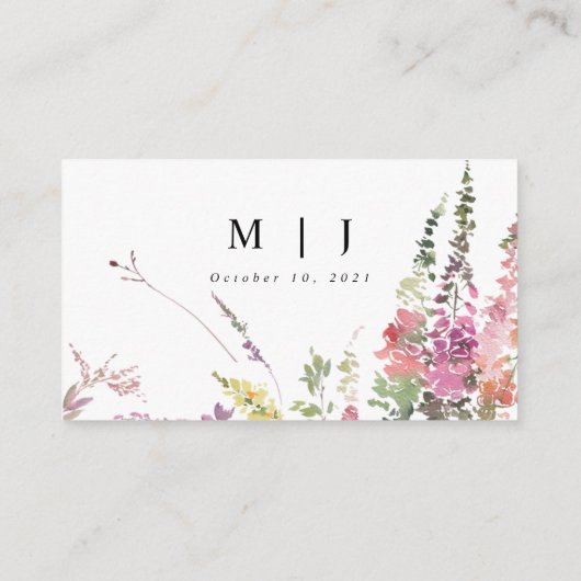 Informatie over de lente-weide wilde bloemen bruil informatiekaartje (Achterkant)