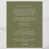 Informatie over de olijfgroene monogram bruiloft (Achterkant)