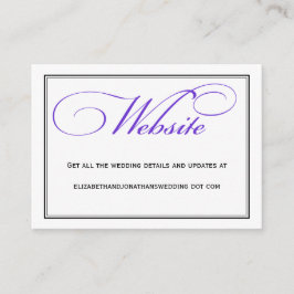 Informatie over de Paarse website voor kalligrafie Informatiekaartje