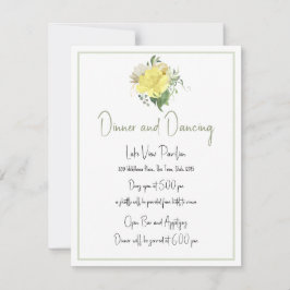 Informatie over de soonne- en Rozen Yellow Wedding Kaart