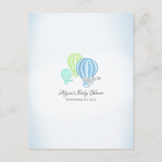 Informatie over de spelbehuizing van het Baby show Informatiekaartje (Achterkant)