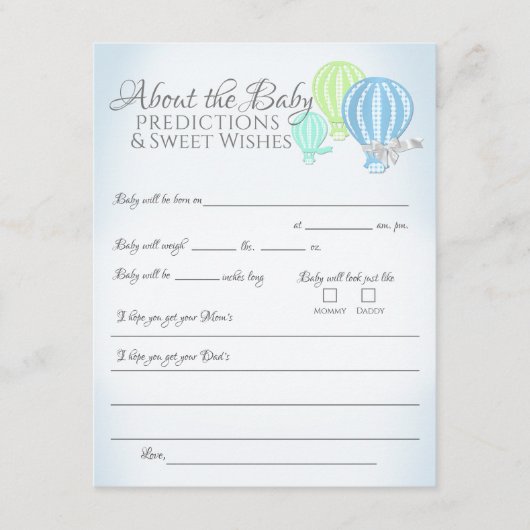 Informatie over de spelbehuizing van het Baby show Informatiekaartje (Voorkant)