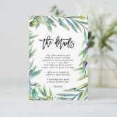 Informatie over de trouwgegevens van Italië Informatiekaartje (Staand voorkant)