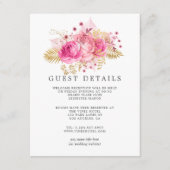 Informatie over de Waterverf van roze en gouden Ro Informatiekaartje (Voorkant)