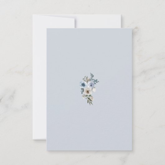 Informatie over de website van de Stusty Blue Grey RSVP Kaartje (Achterkant)