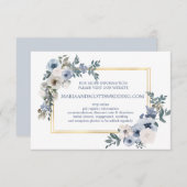 Informatie over de website van de Stusty Blue Grey RSVP Kaartje (Voorkant / Achterkant)