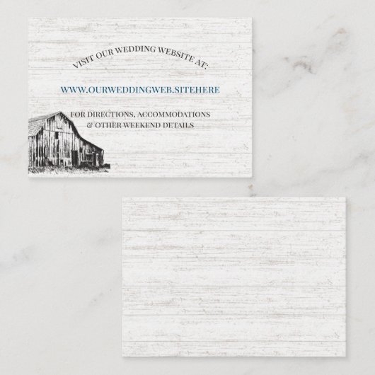 Informatie over de website van het landbouwbedrijf informatiekaartje (Voorkant / Achterkant)