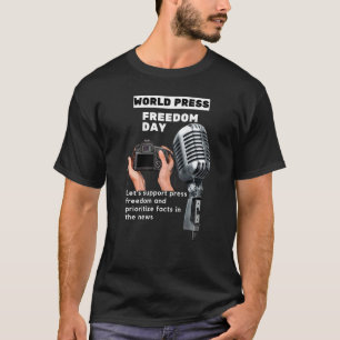 informatie over de werelddag voor persvrijheid is  t-shirt