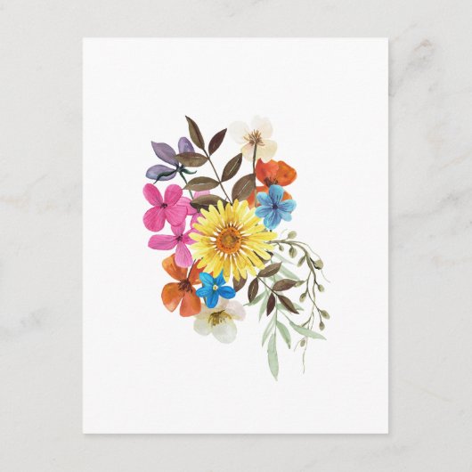 Informatie over de zomerwedstrijd Wildflower Boho Informatiekaartje (Achterkant)