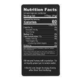 Informatie over de zwarte honingvoeding etiket (Voorkant)