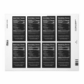 Informatie over de zwarte honingvoeding etiket (Full Sheet)