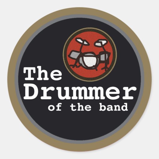 Informatie over Drums Ronde Sticker (Voorkant)
