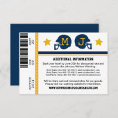 Informatie over football Ticket Weddenschap Informatiekaartje (Voorkant / Achterkant)