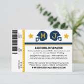 Informatie over football Ticket Weddenschap Informatiekaartje (Staand voorkant)