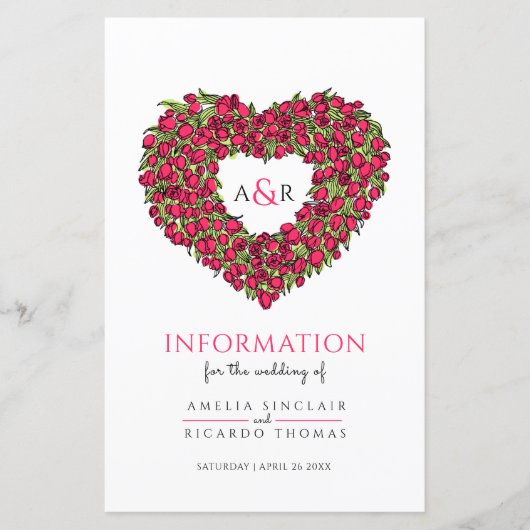 Informatie over gastinformatie over het huwelijk m (Voorkant)