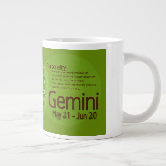 Informatie over Gemini Symbol Horoscope Grote Koffiekop (Rechts)