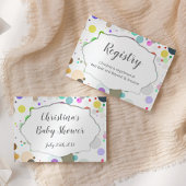 Informatie over het Baby shower van de kleurrijke Informatiekaartje