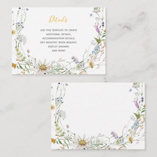 Informatie over het Baby shower van een kleine hon Informatiekaartje (Voorkant / Achterkant)