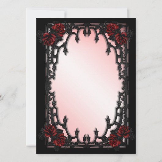 Informatie over het Gothic Bridal Shower-register Kaart (Achterkant)