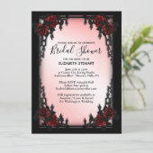 Informatie over het Gothic Bridal Shower-register Kaart (Staand voorkant)
