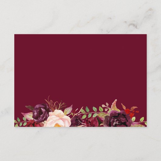 Informatie over het huwelijk tussen Burgundy Marsa Informatiekaartje (Achterkant)