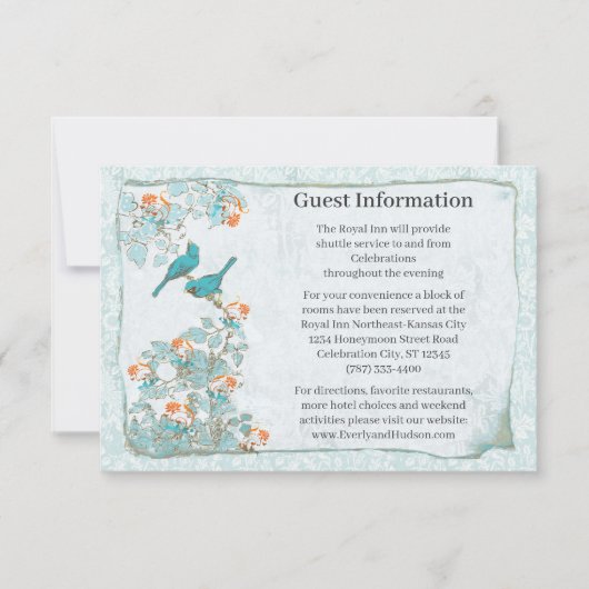  informatie over het huwelijk van Damascus - 5 uur Kaart (Voorkant)