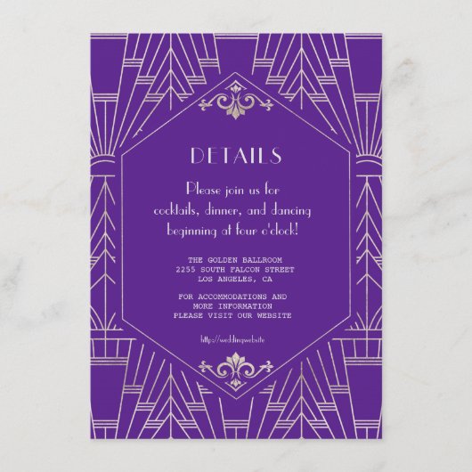 Informatie over het koninklijk Paarse zilver Great Informatiekaartje (Voorkant)