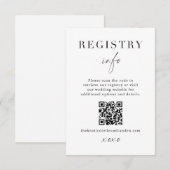 Informatie over het moderne huwelijkscadeauregiste informatiekaartje (Voorkant / Achterkant)