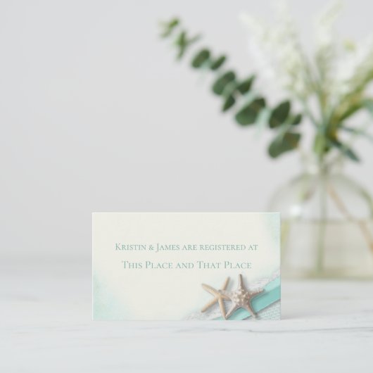 Informatie over het Starfish and Ribbon Registry Visitekaartje (Staand voorkant)