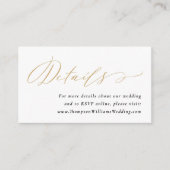 Informatie over Jane Simple Gold Script Wedding We Informatiekaartje (Voorkant)