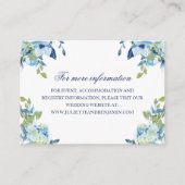 Informatie over Juliette Dusty Blue Floral Wedding Informatiekaartje (Voorkant)